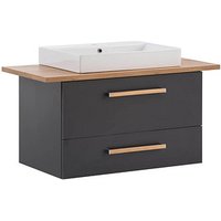 MÖBELPARTNER Waschbecken mit Unterschrank Duo 702036 anthrazit, eiche landhaus 102,2 x 50,0 x 61,5 cm MÖBELPARTNER Waschbecken mit Unterschrank Duo 702036 anthrazit, eiche landhaus 102,2 x 50,0 x 61,5 cm von MÖBELPARTNER