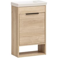 MÖBELPARTNER Waschbecken mit Unterschrank Mads 159075 weiß-eiche 45,5 x 27,0 x 5,0 cm MÖBELPARTNER Waschbecken mit Unterschrank Mads 159075 weiß-eiche 45,5 x 27,0 x 5,0 cm von MÖBELPARTNER