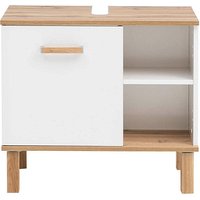 MÖBELPARTNER Waschbeckenunterschrank Padua 142176 weiß glanz, eiche landhaus 65,2 x 35,0 x 60,1 cm MÖBELPARTNER Waschbeckenunterschrank Padua 142176 weiß glanz, eiche landhaus 65,2 x 35,0 x 60,1 cm von MÖBELPARTNER