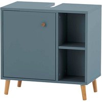 MÖBELPARTNER Waschtischunterschrank ohne Waschbecken Bjarne 153169 blaugrau 60,2 x 33,1 x 59,3 cm von MÖBELPARTNER