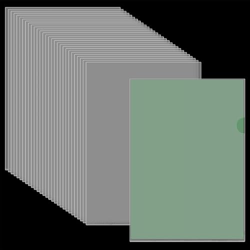 Klarsichthüllen, A4, A4, transparente Kunststoffmappen, 180 Mikron dicke A4-Kunststoffhüllen, durchsichtige Brieftaschen, oben und seitlich offen geschnitten, für Büro, Schule, Arbeit, Bericht von MOERDIFFER