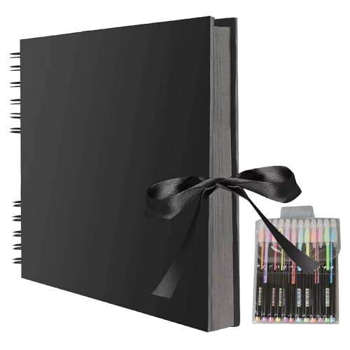 Scrapbook Fotoalbum Groß 80 Schwarze Seiten DIY Geschenk Scrapbooking Kit mit Zubehör - Erinnerungsbücher für Erwachsene Baby Mädchen Scrapbook Fotoalbum Groß 80 Schwarze Seiten DIY Geschenk Scrapbooking Kit mit Zubehör - Erinnerungsbücher für Erwachsene Baby Mädchen von MOEUI