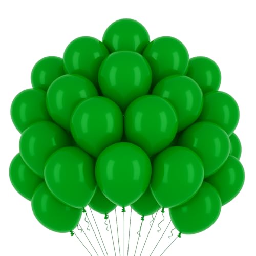 50 grüne Luftballons 30 cm leuchtende Farben 2. Generation Naturlatex biologisch abbaubar umweltfreundlich aufblasbar Luft Helium Wasser Baby Shower Taufe Geburtstag Abschlussfeier Bogen 12 Zoll von MOFOVS