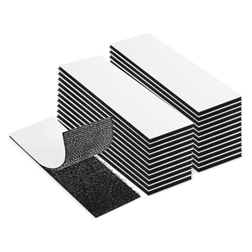 Klettband Selbstklebend Extra Stark, 20 Stück Doppelseitig Klebende, Selbstklebendes Klebepad, 20 mm × 100 mm Klettverschluss Selbstklebend für Wände,Boden,Tür,Kunststoffe, Gläser von MOGITO