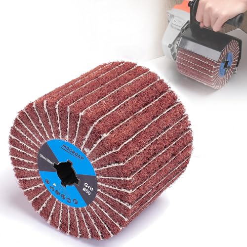MOGRQAP Schleifwalze Bürste Körnung 80 Schleifhülsen, Schleifrolle Bürste mit Schleifpapier Schleifwalzen für Satiniermaschine Bürstmaschine Holz Metall Oberfläche Polieren MOGRQAP Schleifwalze Bürste Körnung 80 Schleifhülsen, Schleifrolle Bürste mit Schleifpapier Schleifwalzen für Satiniermaschine Bürstmaschine Holz Metall Oberfläche Polieren von MOGRQAP