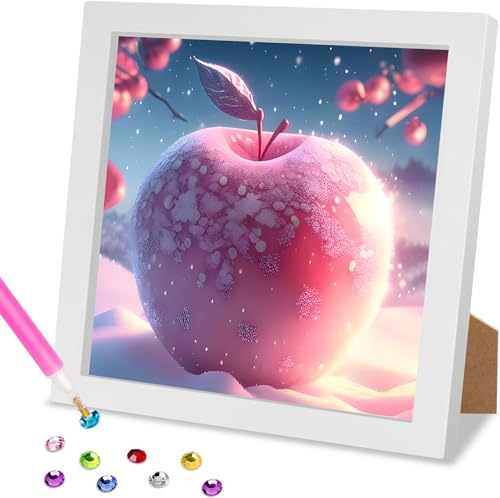MOGTAA 5D DIY Diamond Painting mit Holzrahmen, Kristall Apfel Diamant Painting Bilder Set, Full Drill Diamant Malerei für Kinder Mädchen, Landschaft Arts Craft für Home Wand Decor 18 x 18cm MOGTAA 5D DIY Diamond Painting mit Holzrahmen, Kristall Apfel Diamant Painting Bilder Set, Full Drill Diamant Malerei für Kinder Mädchen, Landschaft Arts Craft für Home Wand Decor 18 x 18cm von MOGTAA