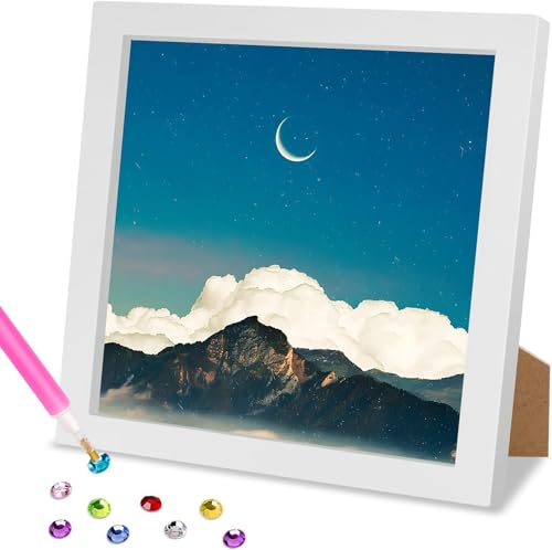 MOGTAA 5D DIY Diamond Painting mit Holzrahmen Landschaft, Berge Diamant Painting Bilder Set, Full Drill Diamant Malerei für Kinder Mädchen Jungen, Arts Craft für Home Wand Decor 18 x 18cm MOGTAA 5D DIY Diamond Painting mit Holzrahmen Landschaft, Berge Diamant Painting Bilder Set, Full Drill Diamant Malerei für Kinder Mädchen Jungen, Arts Craft für Home Wand Decor 18 x 18cm von MOGTAA