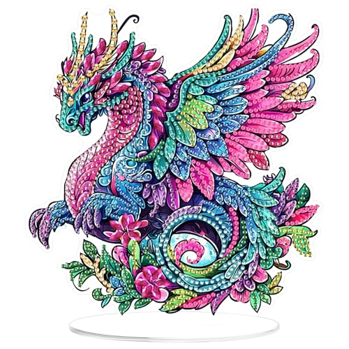 MOGTAA 5D Diamond Painting Drache Desktop Deko für Erwachsene Kinder, Tiere Diamond Painting Tisch Deko Set, DIY Diamant Painting Bilder Bastelset Kreativ Set für Zimmer Büro Desktop MOGTAA 5D Diamond Painting Drache Desktop Deko für Erwachsene Kinder, Tiere Diamond Painting Tisch Deko Set, DIY Diamant Painting Bilder Bastelset Kreativ Set für Zimmer Büro Desktop von MOGTAA