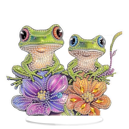 MOGTAA 5D Diamond Painting Frosch Desktop Deko für Erwachsene Kinder, Blume Diamond Painting Tisch Deko Set, DIY Diamant Painting Bilder Bastelset Kreativ Set für Zimmer Büro Desktop MOGTAA 5D Diamond Painting Frosch Desktop Deko für Erwachsene Kinder, Blume Diamond Painting Tisch Deko Set, DIY Diamant Painting Bilder Bastelset Kreativ Set für Zimmer Büro Desktop von MOGTAA