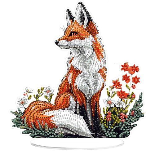 MOGTAA 5D Diamond Painting Fuchs Desktop Deko für Erwachsene Kinder, Tiere Diamond Painting Tisch Deko Set, DIY Diamant Painting Bilder Bastelset Kreativ Set für Zimmer Büro Desktop MOGTAA 5D Diamond Painting Fuchs Desktop Deko für Erwachsene Kinder, Tiere Diamond Painting Tisch Deko Set, DIY Diamant Painting Bilder Bastelset Kreativ Set für Zimmer Büro Desktop von MOGTAA