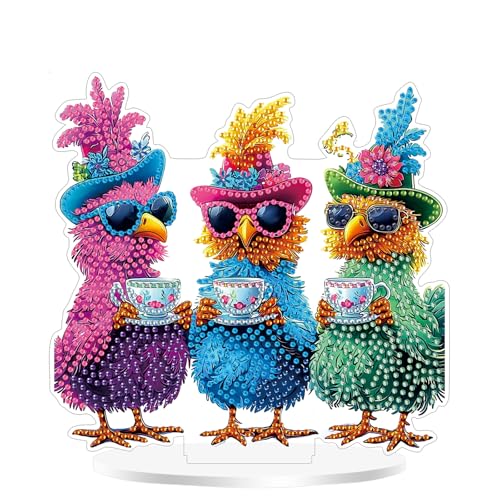MOGTAA 5D Diamond Painting Huhn Desktop Deko für Erwachsene Kinder, Tiere Diamond Painting Tisch Deko Set, DIY Diamant Painting Bilder Bastelset Kreativ Set für Zimmer Büro Desktop MOGTAA 5D Diamond Painting Huhn Desktop Deko für Erwachsene Kinder, Tiere Diamond Painting Tisch Deko Set, DIY Diamant Painting Bilder Bastelset Kreativ Set für Zimmer Büro Desktop von MOGTAA