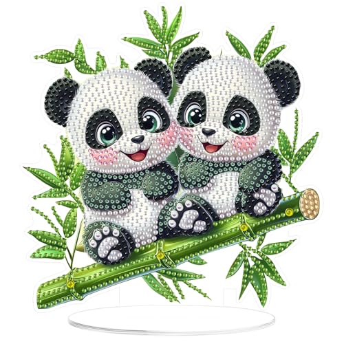 MOGTAA 5D Diamond Painting Panda Desktop Deko für Erwachsene Kinder, Tiere Diamond Painting Tisch Deko Set, DIY Diamant Painting Bilder Bastelset Kreativ Set für Zimmer Büro Desktop MOGTAA 5D Diamond Painting Panda Desktop Deko für Erwachsene Kinder, Tiere Diamond Painting Tisch Deko Set, DIY Diamant Painting Bilder Bastelset Kreativ Set für Zimmer Büro Desktop von MOGTAA