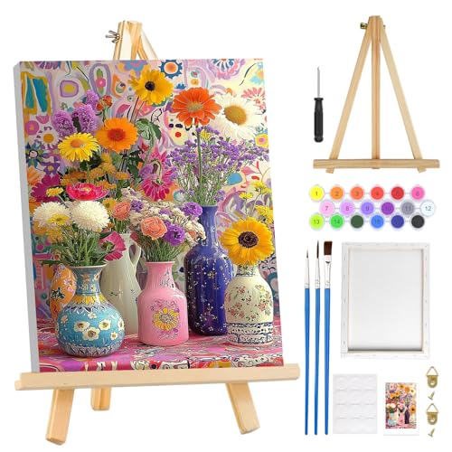 MOGTAA Blume Malen Nach Zahlen Erwachsene mit Rahmen, Blume Landschaft Malen Nach Zahlen Mit Holzstaffelei, DIY Ölgemälde Leinwand Set Acrylic Malerei Bilder für Home Dekor, 20x30cm MOGTAA Blume Malen Nach Zahlen Erwachsene mit Rahmen, Blume Landschaft Malen Nach Zahlen Mit Holzstaffelei, DIY Ölgemälde Leinwand Set Acrylic Malerei Bilder für Home Dekor, 20x30cm von MOGTAA