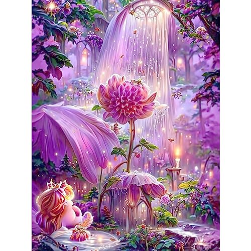 MOGTAA 5D Diamond Painting Erwachsene, Landschaft Diamant Painting Bilder Erwachsene, DIY Diamond Art Blume Diamant Malerei Set für Home Dekor 30x40cm von MOGTAA