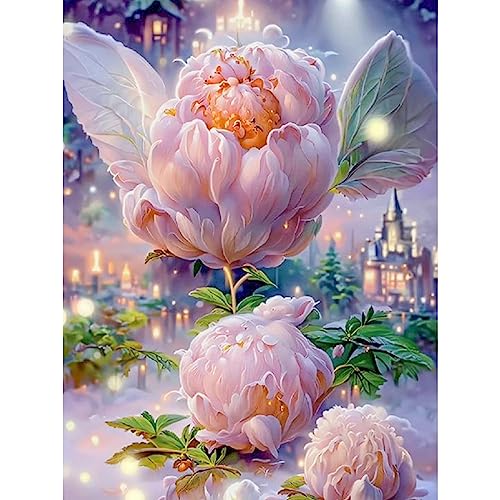 MOGTAA Fantasie Diamond Painting Erwachsene, Blumen Vollbohrer Bilder Diamant Malerei Kits Kinder, 5D Diamond Painting, DIY Arts Craft Diamant Painting Kits als Geschenk und Home Wand Dekor 30x40cm von MOGTAA