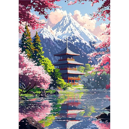 MOGTAA Diamond Painting Erwachsene, 5D Landschaft Kirschblüten Diamant Painting Bilder Erwachsene Anfänger, DIY Full Drill Diamant Malerei Bilder für Home Wand Dekor 30x40cm MOGTAA Diamond Painting Erwachsene, 5D Landschaft Kirschblüten Diamant Painting Bilder Erwachsene Anfänger, DIY Full Drill Diamant Malerei Bilder für Home Wand Dekor 30x40cm von MOGTAA