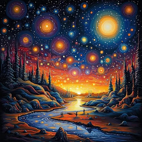 MOGTAA Diamond Painting Erwachsene, 5D Landschaft Sternenhimmel Diamant Painting Bilder Erwachsene Anfänger, DIY Full Drill Diamant Malerei Bilder für Home Wand Dekor 30x30cm MOGTAA Diamond Painting Erwachsene, 5D Landschaft Sternenhimmel Diamant Painting Bilder Erwachsene Anfänger, DIY Full Drill Diamant Malerei Bilder für Home Wand Dekor 30x30cm von MOGTAA
