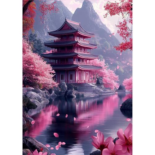 MOGTAA Diamond Painting Erwachsene Kirschblüten, 5D Landschaft Diamant Painting Bilder Erwachsene Anfänger, DIY Full Drill Diamant Malerei Bilder für Home Wand Dekor 30x40cm MOGTAA Diamond Painting Erwachsene Kirschblüten, 5D Landschaft Diamant Painting Bilder Erwachsene Anfänger, DIY Full Drill Diamant Malerei Bilder für Home Wand Dekor 30x40cm von MOGTAA