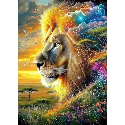 MOGTAA Diamond Painting Erwachsene Löwe, 5D Landschaft Diamant Painting Bilder Erwachsene Anfänger, DIY Full Drill Diamant Malerei Bilder für Home Wand Dekor 30x40cm MOGTAA Diamond Painting Erwachsene Löwe, 5D Landschaft Diamant Painting Bilder Erwachsene Anfänger, DIY Full Drill Diamant Malerei Bilder für Home Wand Dekor 30x40cm von MOGTAA