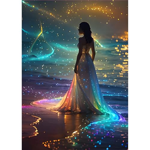 MOGTAA Diamond Painting Erwachsene Mädchen, 5D Landschaft Strand Meer Diamant Painting Bilder Erwachsene Anfänger, DIY Full Drill Diamant Malerei Bilder für Home Wand Dekor 30x40cm von MOGTAA