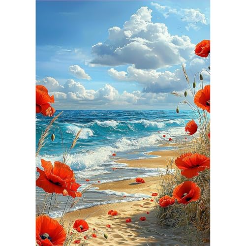 MOGTAA Diamond Painting Erwachsene Strand Landschaft, 5D Blume Diamant Painting Bilder Erwachsene Anfänger, DIY Full Drill Diamant Malerei Bilder für Home Wand Dekor 30x40cm MOGTAA Diamond Painting Erwachsene Strand Landschaft, 5D Blume Diamant Painting Bilder Erwachsene Anfänger, DIY Full Drill Diamant Malerei Bilder für Home Wand Dekor 30x40cm von MOGTAA