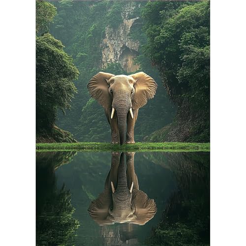 MOGTAA Elefanten Diamond Painting Erwachsene, 5D Landschaft Diamant Painting Bilder Erwachsene Anfänger, DIY Full Drill Diamant Malerei Bilder für Home Wand Dekor 30x40cm MOGTAA Elefanten Diamond Painting Erwachsene, 5D Landschaft Diamant Painting Bilder Erwachsene Anfänger, DIY Full Drill Diamant Malerei Bilder für Home Wand Dekor 30x40cm von MOGTAA