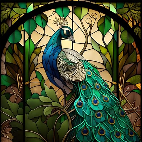 MOGTAA Glasmalerei Pfau Diamond Painting Erwachsene, 5D Tiere Diamant Painting Bilder Erwachsene Anfänger, DIY Diamond Art Diamant Malerei Bilder für Home Wand Dekor 30x30cm MOGTAA Glasmalerei Pfau Diamond Painting Erwachsene, 5D Tiere Diamant Painting Bilder Erwachsene Anfänger, DIY Diamond Art Diamant Malerei Bilder für Home Wand Dekor 30x30cm von MOGTAA