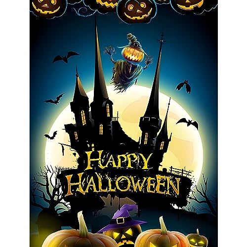 MOGTAA Diamond Painting Halloween Erwachsene, 5D Kürbis Schloss Diamant Painting Bilder Set, DIY Diamond Art Diamant Malerei Bilder für Home Dekor 30x50cm von MOGTAA