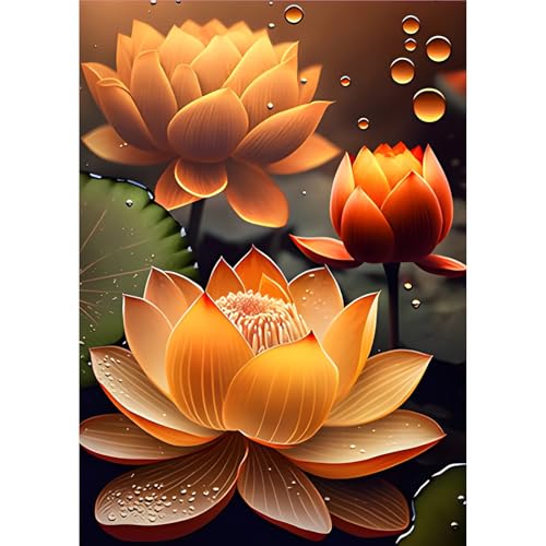 MOGTAA Lotus Diamond Painting Erwachsene, 5D Blume Diamant Painting Bilder Erwachsene Anfänger, DIY Diamond Art Landschaft Diamant Malerei Bilder für Home Wand Dekor 30x40cm MOGTAA Lotus Diamond Painting Erwachsene, 5D Blume Diamant Painting Bilder Erwachsene Anfänger, DIY Diamond Art Landschaft Diamant Malerei Bilder für Home Wand Dekor 30x40cm von MOGTAA