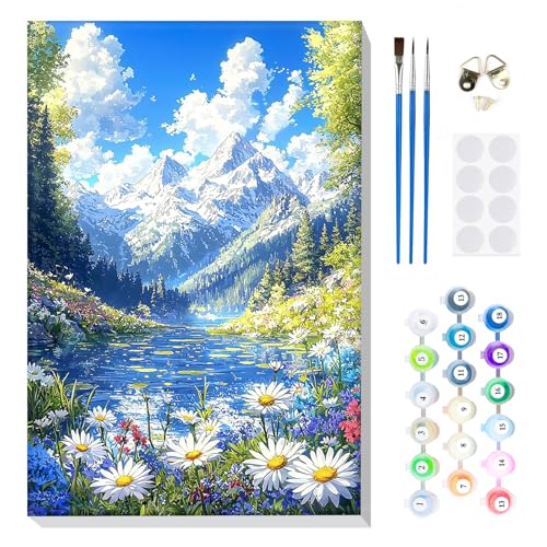 MOGTAA Malen Nach Zahlen Erwachsene mit Rahmen, Malen Nach Zahlen Berg Landschaft, DIY Ölgemälde Leinwand Set Acrylic Malerei Bilder für Home Dekor, 20x30cm MOGTAA Malen Nach Zahlen Erwachsene mit Rahmen, Malen Nach Zahlen Berg Landschaft, DIY Ölgemälde Leinwand Set Acrylic Malerei Bilder für Home Dekor, 20x30cm von MOGTAA