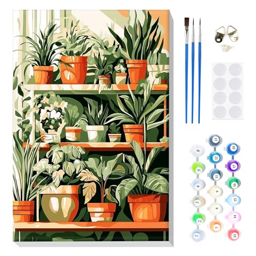 MOGTAA Malen Nach Zahlen Erwachsene mit Rahmen, Malen Nach Zahlen Grüne Pflanze Landschaft, DIY Ölgemälde Leinwand Set Acrylic Malerei Bilder für Home Dekor, 20x30cm MOGTAA Malen Nach Zahlen Erwachsene mit Rahmen, Malen Nach Zahlen Grüne Pflanze Landschaft, DIY Ölgemälde Leinwand Set Acrylic Malerei Bilder für Home Dekor, 20x30cm von MOGTAA
