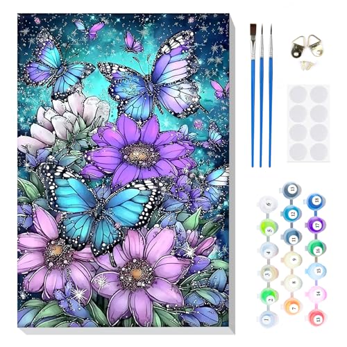 MOGTAA Malen Nach Zahlen Erwachsene mit Rahmen, Malen Nach Zahlen Schmetterling Tiere, DIY Ölgemälde Leinwand Set Acrylic Malerei Bilder für Home Dekor, 20x30cm MOGTAA Malen Nach Zahlen Erwachsene mit Rahmen, Malen Nach Zahlen Schmetterling Tiere, DIY Ölgemälde Leinwand Set Acrylic Malerei Bilder für Home Dekor, 20x30cm von MOGTAA