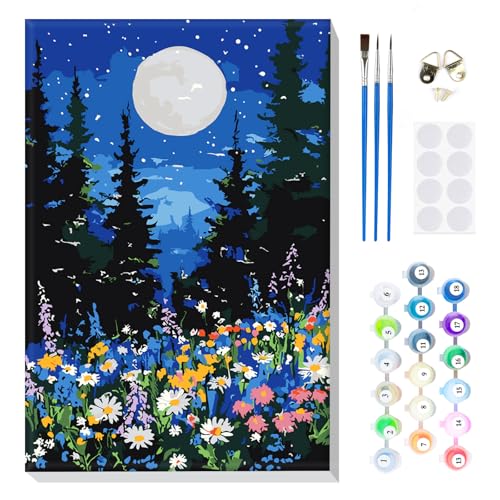 MOGTAA Malen Nach Zahlen Erwachsene mit Rahmen, Malen Nach Zahlen Sternenhimmel Landschaft, DIY Ölgemälde Leinwand Set Acrylic Malerei Bilder für Home Dekor, 20x30cm MOGTAA Malen Nach Zahlen Erwachsene mit Rahmen, Malen Nach Zahlen Sternenhimmel Landschaft, DIY Ölgemälde Leinwand Set Acrylic Malerei Bilder für Home Dekor, 20x30cm von MOGTAA
