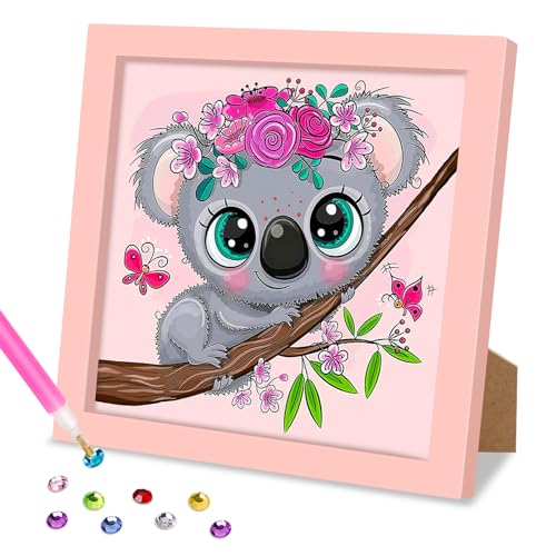 MOGTAA 5D DIY Diamond Painting mit Holzrahmen Koala, Tiere Diamant Painting Bilder Set, Full Drill Diamant Malerei für Kinder Mädchen Jungen, Arts Craft für Home Wand Decor 18 x 18cm MOGTAA 5D DIY Diamond Painting mit Holzrahmen Koala, Tiere Diamant Painting Bilder Set, Full Drill Diamant Malerei für Kinder Mädchen Jungen, Arts Craft für Home Wand Decor 18 x 18cm von MOGTAA