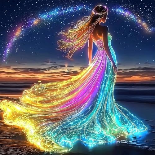 MOGTAA Regenbogen Mädchen Diamond Painting Erwachsene, 5D Fee Diamant Painting Bilder Erwachsene Anfänger, DIY Full Drill Diamant Malerei Bilder für Home Wand Dekor 30x30cm MOGTAA Regenbogen Mädchen Diamond Painting Erwachsene, 5D Fee Diamant Painting Bilder Erwachsene Anfänger, DIY Full Drill Diamant Malerei Bilder für Home Wand Dekor 30x30cm von MOGTAA