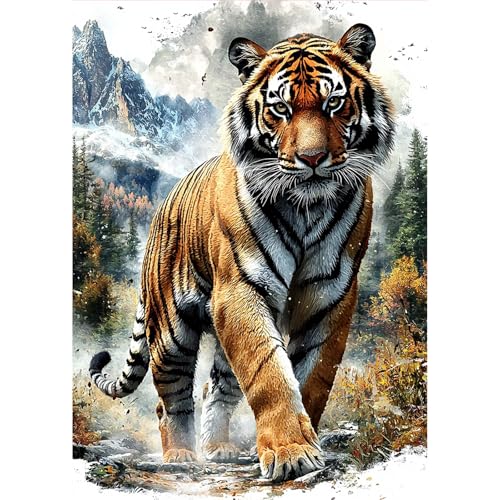 MOGTAA Tiger Diamond Painting Erwachsene, 5D Landschaft Diamant Painting Bilder Erwachsene Anfänger, DIY Full Drill Diamant Malerei Bilder für Home Wand Dekor 30x40cm MOGTAA Tiger Diamond Painting Erwachsene, 5D Landschaft Diamant Painting Bilder Erwachsene Anfänger, DIY Full Drill Diamant Malerei Bilder für Home Wand Dekor 30x40cm von MOGTAA