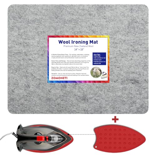 MOHOM 35,6 x 45,7 cm Wolle Pressmatte 100% Neuseeland Filzwolle Bügelmatte Pad Decke für Quilter, Nähen, Quilting Supplies und Notions MOHOM 35,6 x 45,7 cm Wolle Pressmatte 100% Neuseeland Filzwolle Bügelmatte Pad Decke für Quilter, Nähen, Quilting Supplies und Notions von MOHOM