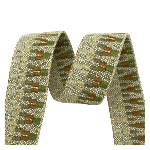 1/2/3/4/5 Yards 38 mm Jacquard-Gurtband, Schultergurt, Canvas, Gürtel, Taschengurt, Gepäck, Schrägband, Kleidungsstück, Nähzubehör für Kleidung Home Decor Hochzeit Tasche Riemen(Color 2,1Yard) von MOHUIED