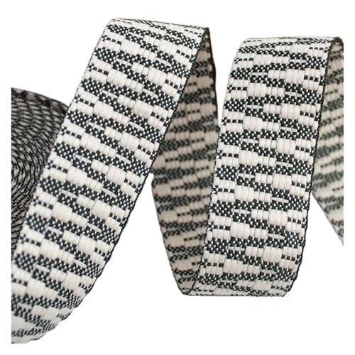 1/2/3/4/5 Yards 38 mm Jacquard-Gurtband, Schultergurt, Canvas, Gürtel, Taschengurt, Gepäck, Schrägband, Kleidungsstück, Nähzubehör für Kleidung Home Decor Hochzeit Tasche Riemen(Color 8,3Yards) von MOHUIED