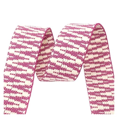 1/2/3/4/5 Yards 38 mm Jacquard-Gurtband, Schultergurt, Canvas, Gürtel, Taschengurt, Gepäck, Schrägband, Kleidungsstück, Nähzubehör für Kleidung Home Decor Hochzeit Tasche Riemen(Color 6,1Yard) von MOHUIED