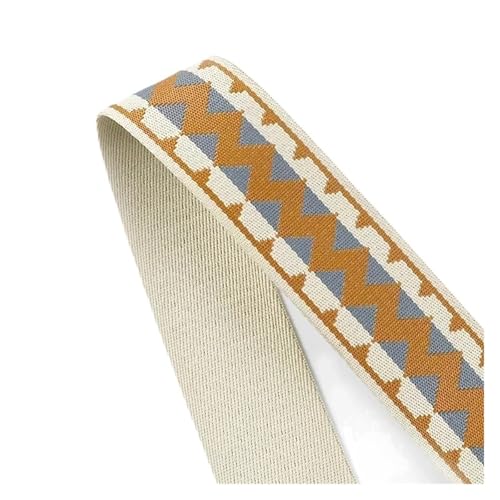1-5M 38/50mm Jacquard Gurtband for Tasche Strap Rucksack Schuhe Band Hut Bindung DIY Nähzubehör für Kleidung Home Decor Hochzeit Tasche Riemen(Color 10,4Meters) von MOHUIED