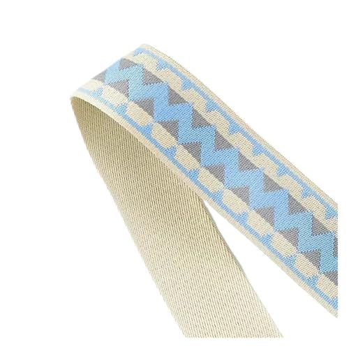 1-5M 38/50mm Jacquard Gurtband for Tasche Strap Rucksack Schuhe Band Hut Bindung DIY Nähzubehör für Kleidung Home Decor Hochzeit Tasche Riemen(Color 13,4Meters) von MOHUIED