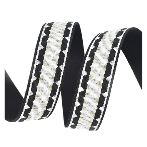 1-5M 38/50mm Jacquard Gurtband for Tasche Strap Rucksack Schuhe Band Hut Bindung DIY Nähzubehör für Kleidung Home Decor Hochzeit Tasche Riemen(Color 4,3.0Meters) von MOHUIED