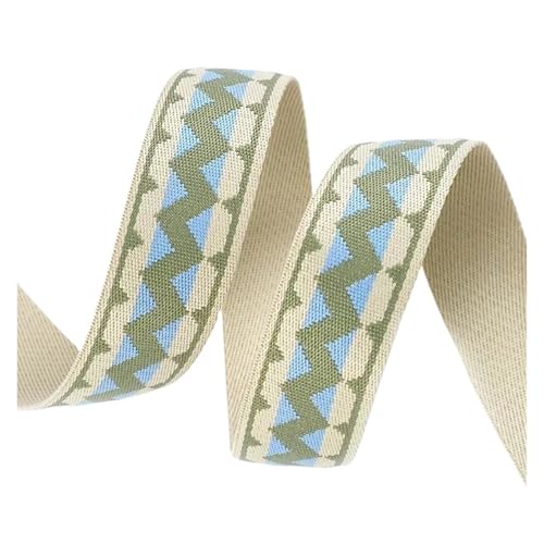 1-5M 38/50mm Jacquard Gurtband for Tasche Strap Rucksack Schuhe Band Hut Bindung DIY Nähzubehör für Kleidung Home Decor Hochzeit Tasche Riemen(Color 5,4Meters) von MOHUIED