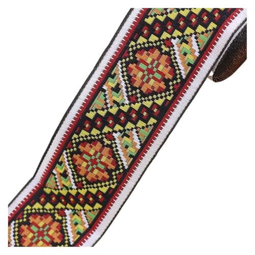 10 Yards 33,0 mm oder 50 2 Zoll gewebte Jacquard-Bandbesätze for Vorhänge und Kleidungsaccessoires für Kleidung Home Decor Hochzeit Tasche Riemen(Color1,33.0MMX10YARD) von MOHUIED