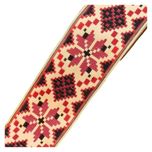 10 Yards 33,0 mm oder 50 2 Zoll gewebte Jacquard-Bandbesätze for Vorhänge und Kleidungsaccessoires für Kleidung Home Decor Hochzeit Tasche Riemen(Color2,33.0MMX10YARD) von MOHUIED