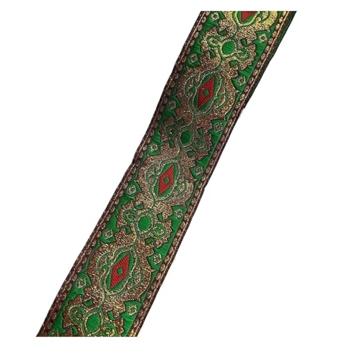 10 yards/lots Gewebte Jacquard-Bandbesätze for Vorhänge und Kleidungszubehör, Breite 5 cm für Kleidung Home Decor Hochzeit Tasche Riemen(Color 11) von MOHUIED