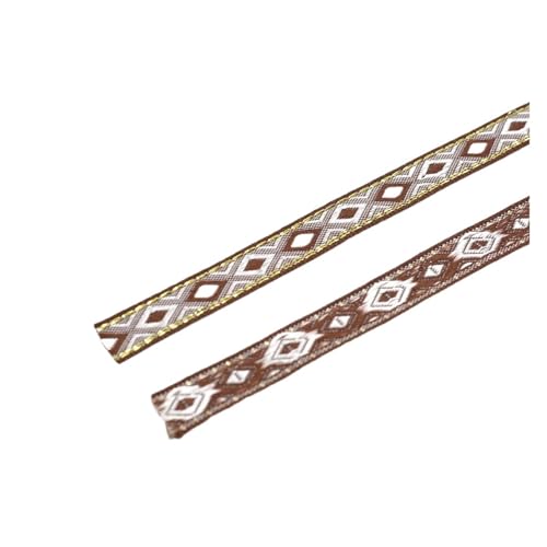 12MM 5 Yards Woven Jacquard Ribbon Lace Trim Dekoration for Kleidung für Kleidung Home Decor Hochzeit Tasche Riemen(Color 2) von MOHUIED