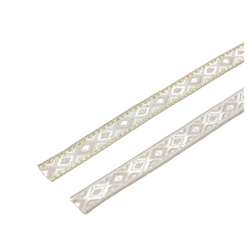 12MM 5 Yards Woven Jacquard Ribbon Lace Trim Dekoration for Kleidung für Kleidung Home Decor Hochzeit Tasche Riemen(Color 4) von MOHUIED