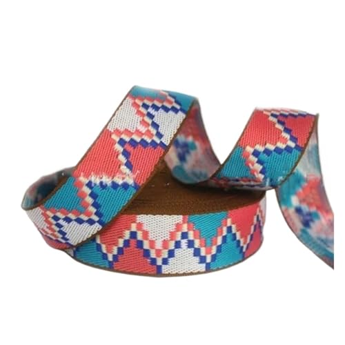 2/5M 3cm Farbiges Gurtband Jacquardband Band Taschengurt Kleidung Spitze Baumwollband Gürtel Nähzubehör für Kleidung Home Decor Hochzeit Tasche Riemen(Color 1,5Meters) von MOHUIED